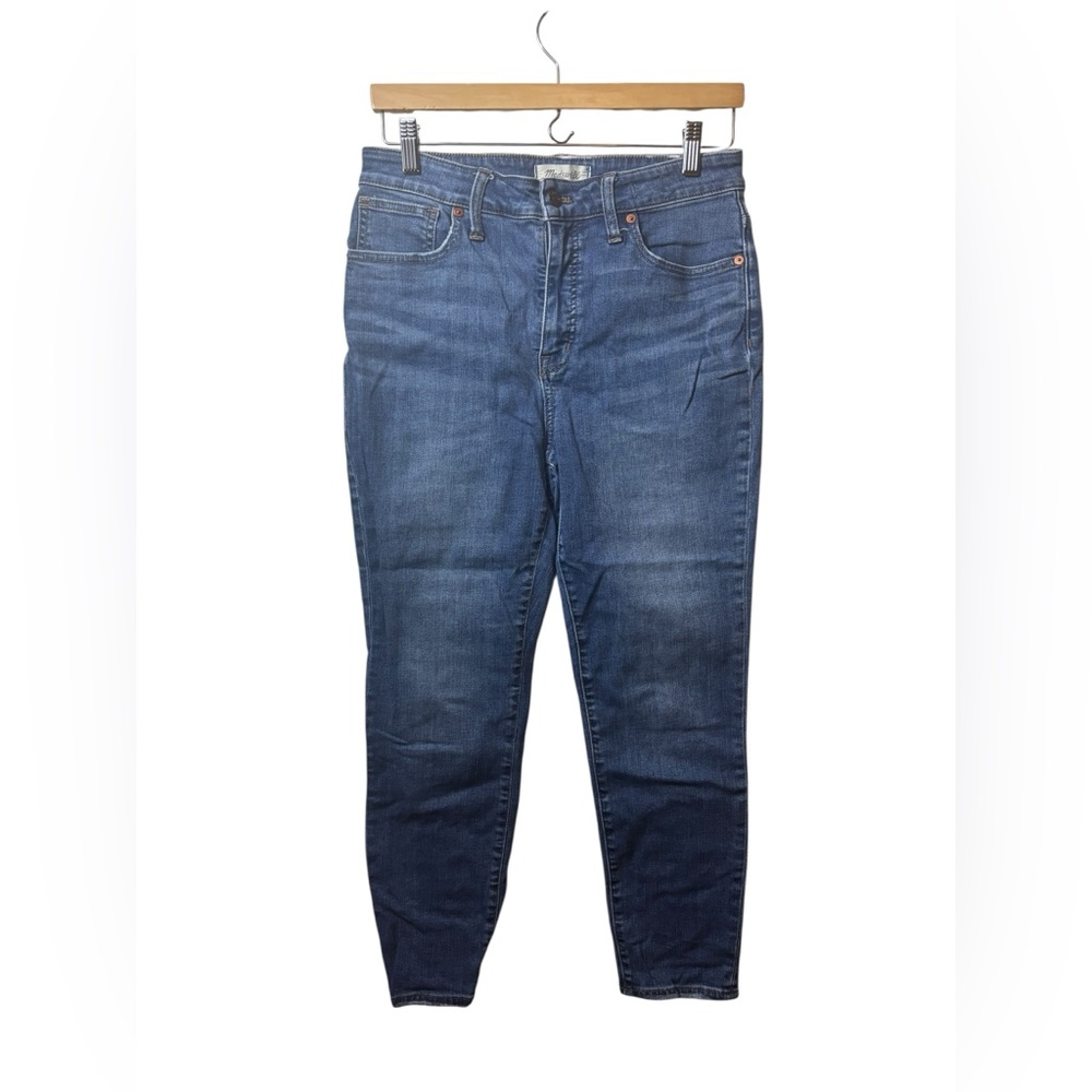 MADEWELL | denim blue jeans 29 curvy high rise skinny crop